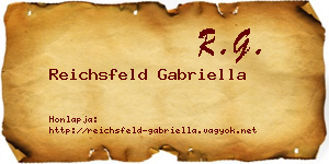 Reichsfeld Gabriella névjegykártya